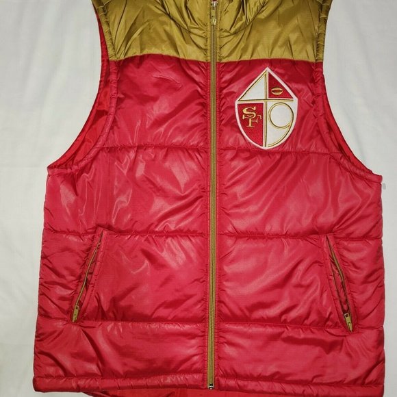 San Francisco 49ers Red Gold Throwback Mitchell & - Picture 1 of 10